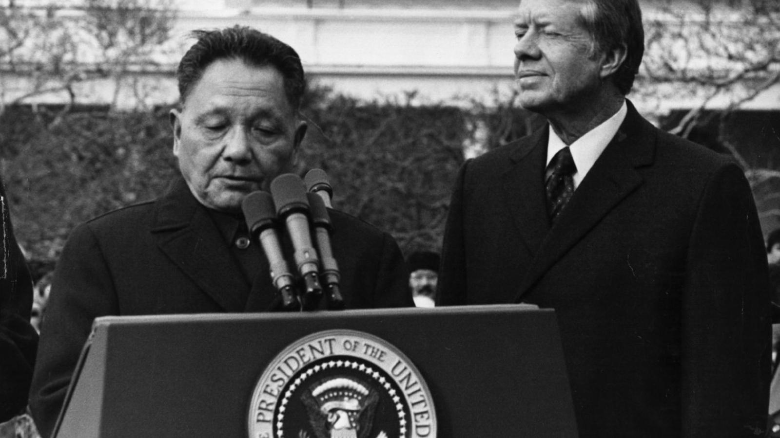 Teng Hsziao-ping és Jimmy Carter amerikai elnök 1979-ben - Fotó: Gettyimages.