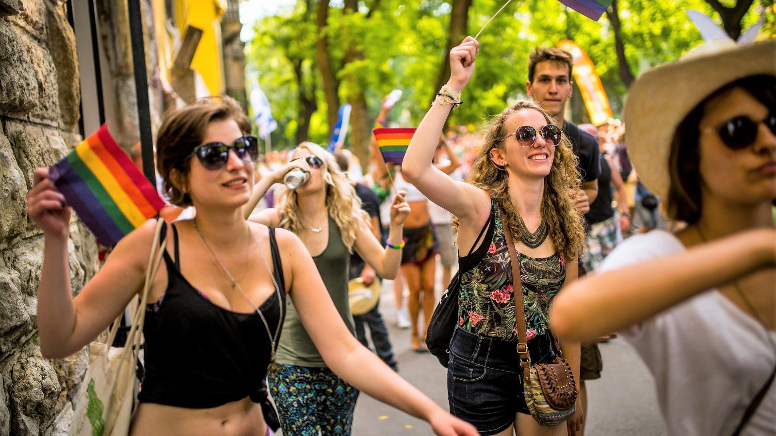 Életkép egy 2014-es Pride-felvonulásról