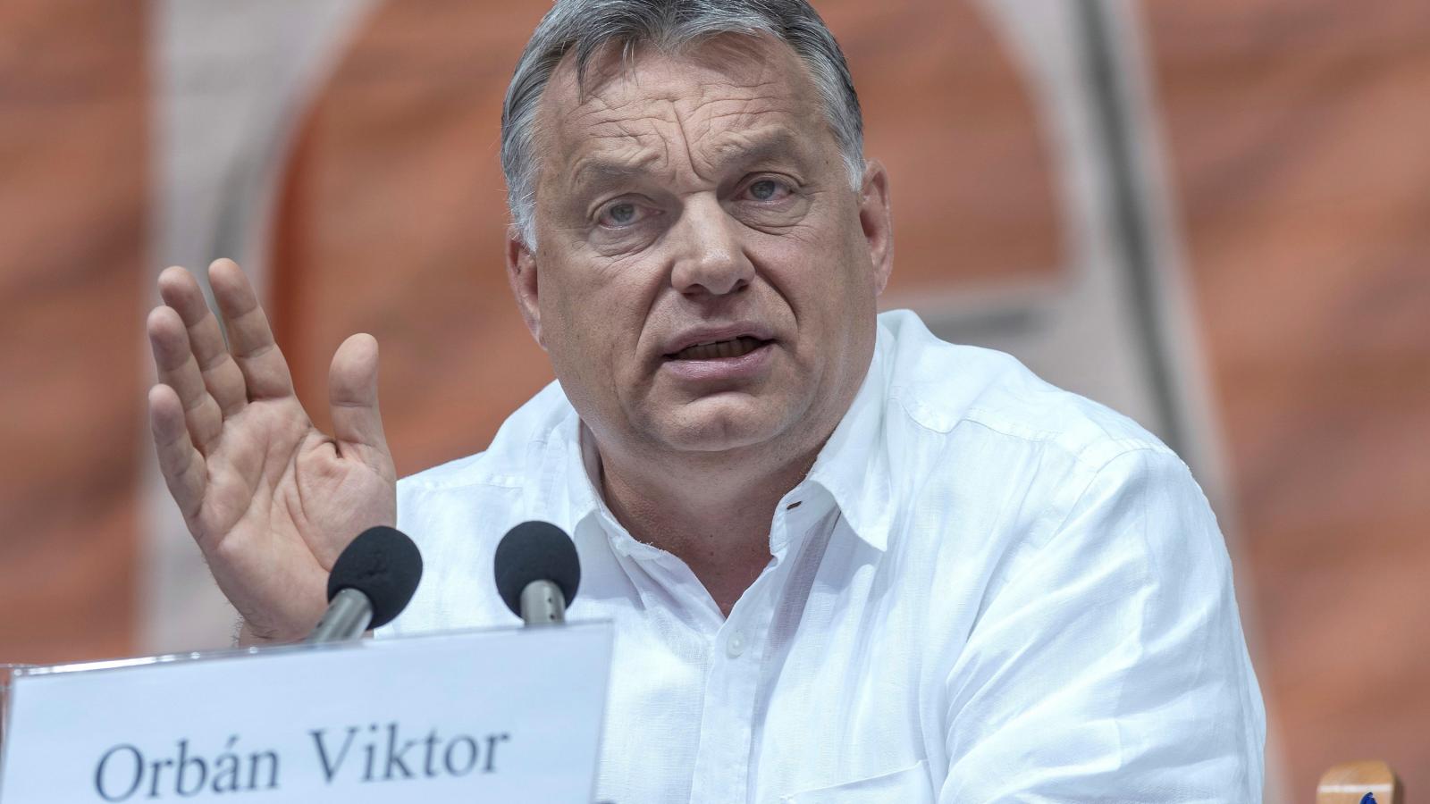 Orbán Viktor miniszterelnök előadást tart a 29. Bálványosi Nyári Szabadegyetem és Diáktáborban (Tusványos) 2018. július 28-án