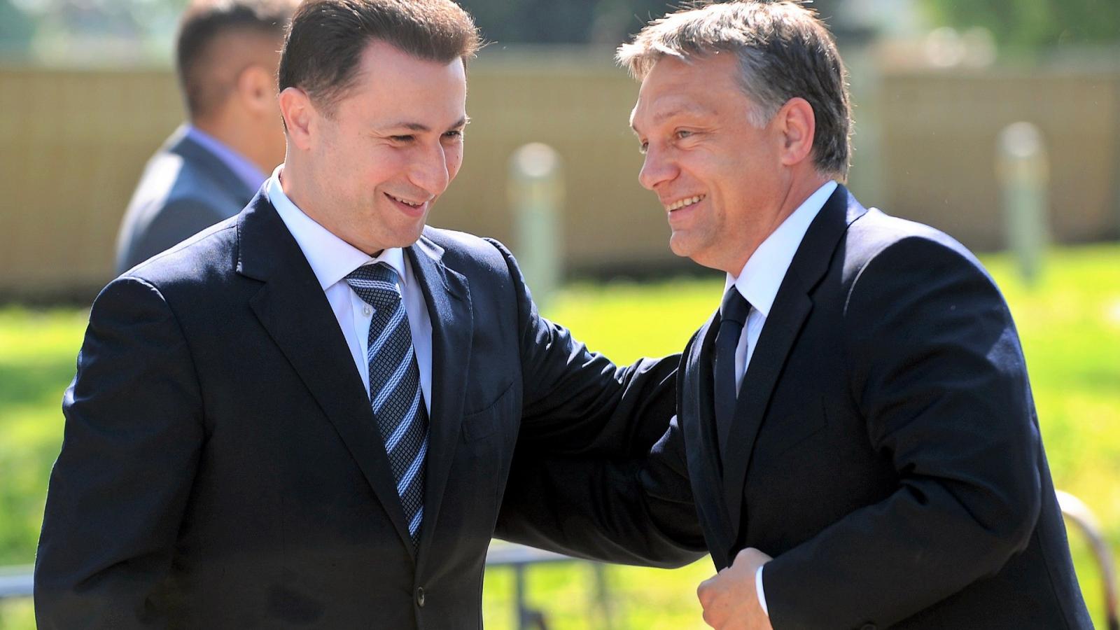 Nikola Gruevszki, mikor megmutatta Orbán Viktornak Szkopjét, még 2011-ben.