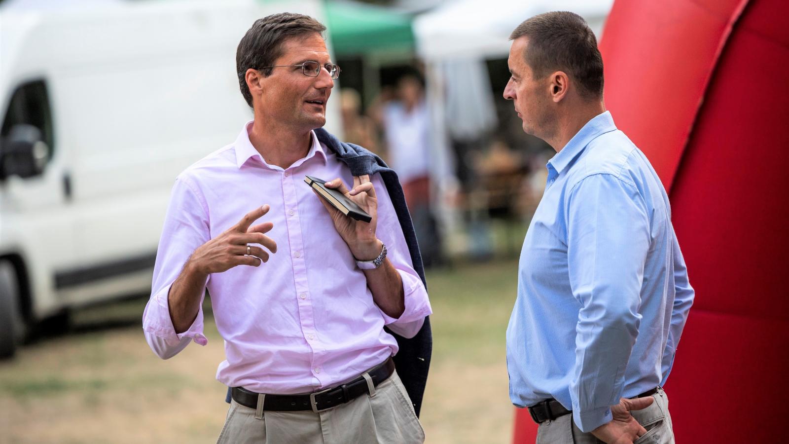 Gyöngyösi Márton frakcióvezető és Sneider Tamás a Jobbik családi napján.