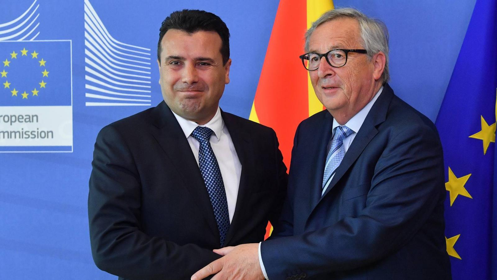 Jean-Claude Juncker és Zoran Zaev