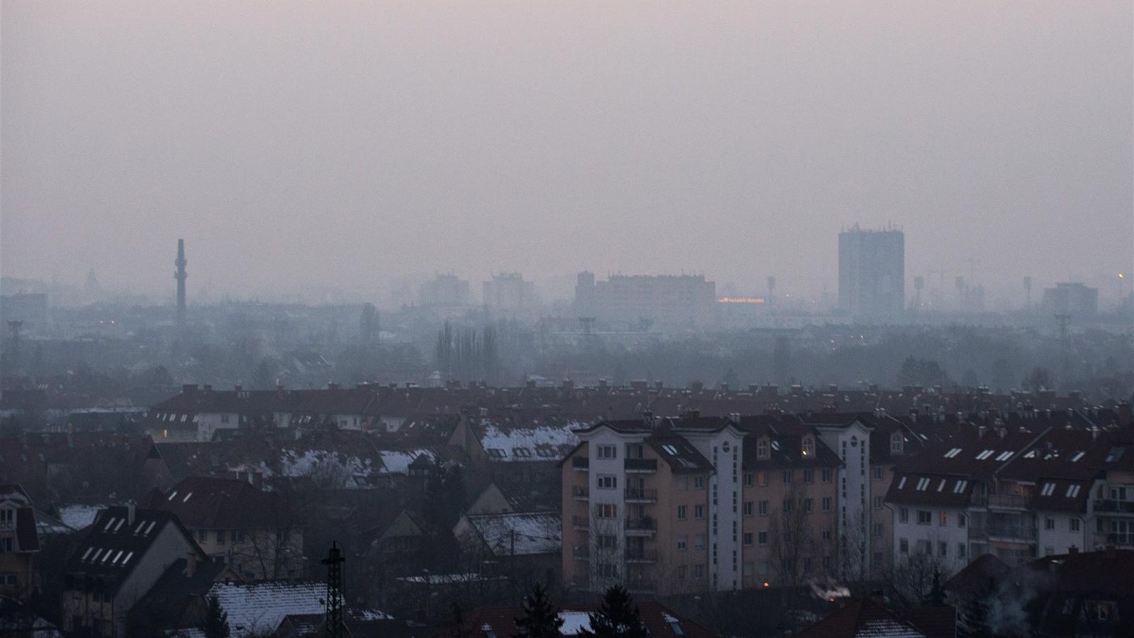 Szmog Budapest felett