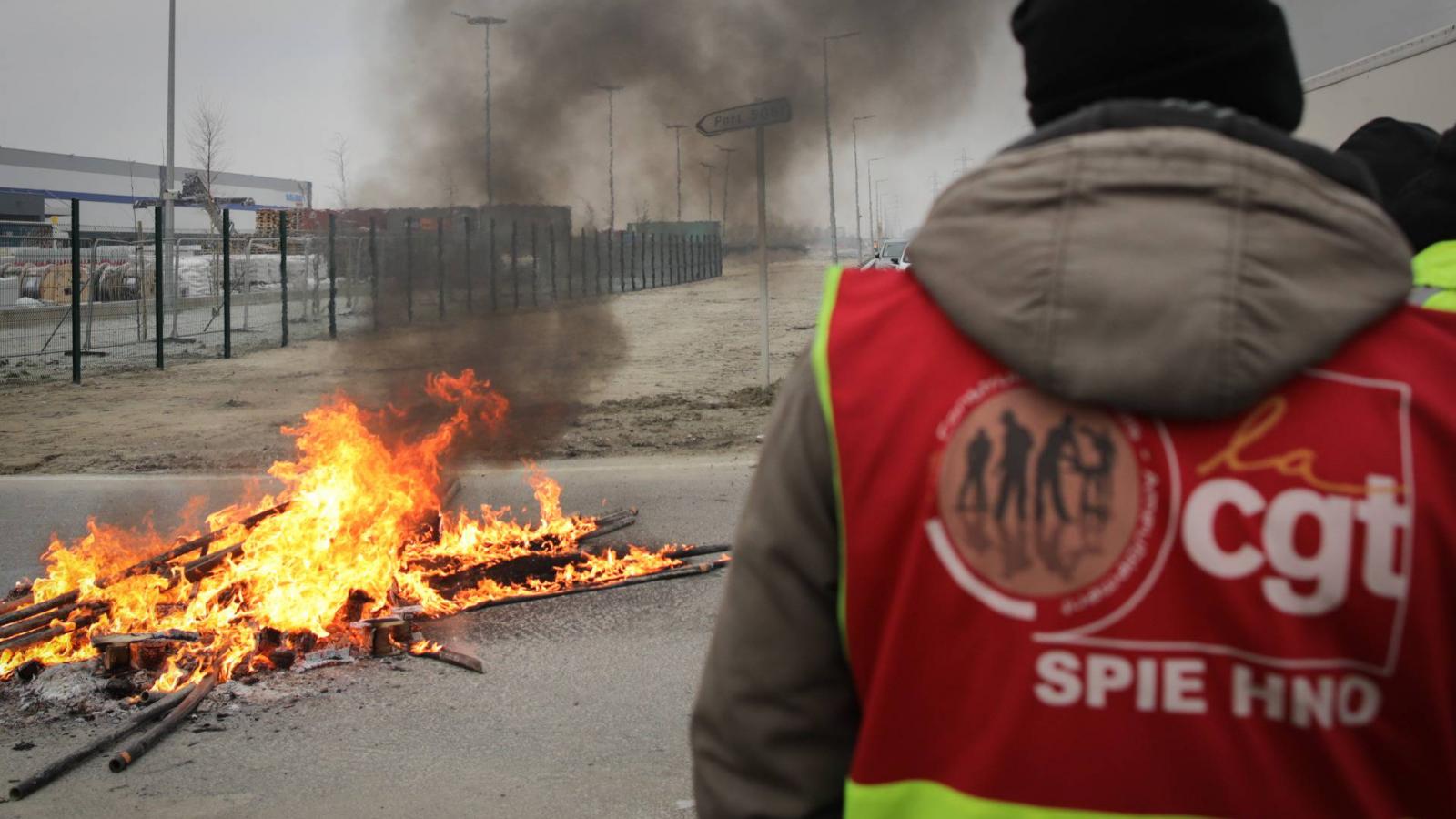 A CGT szakszervezet által korábban szervezett sofőrtiltakozás