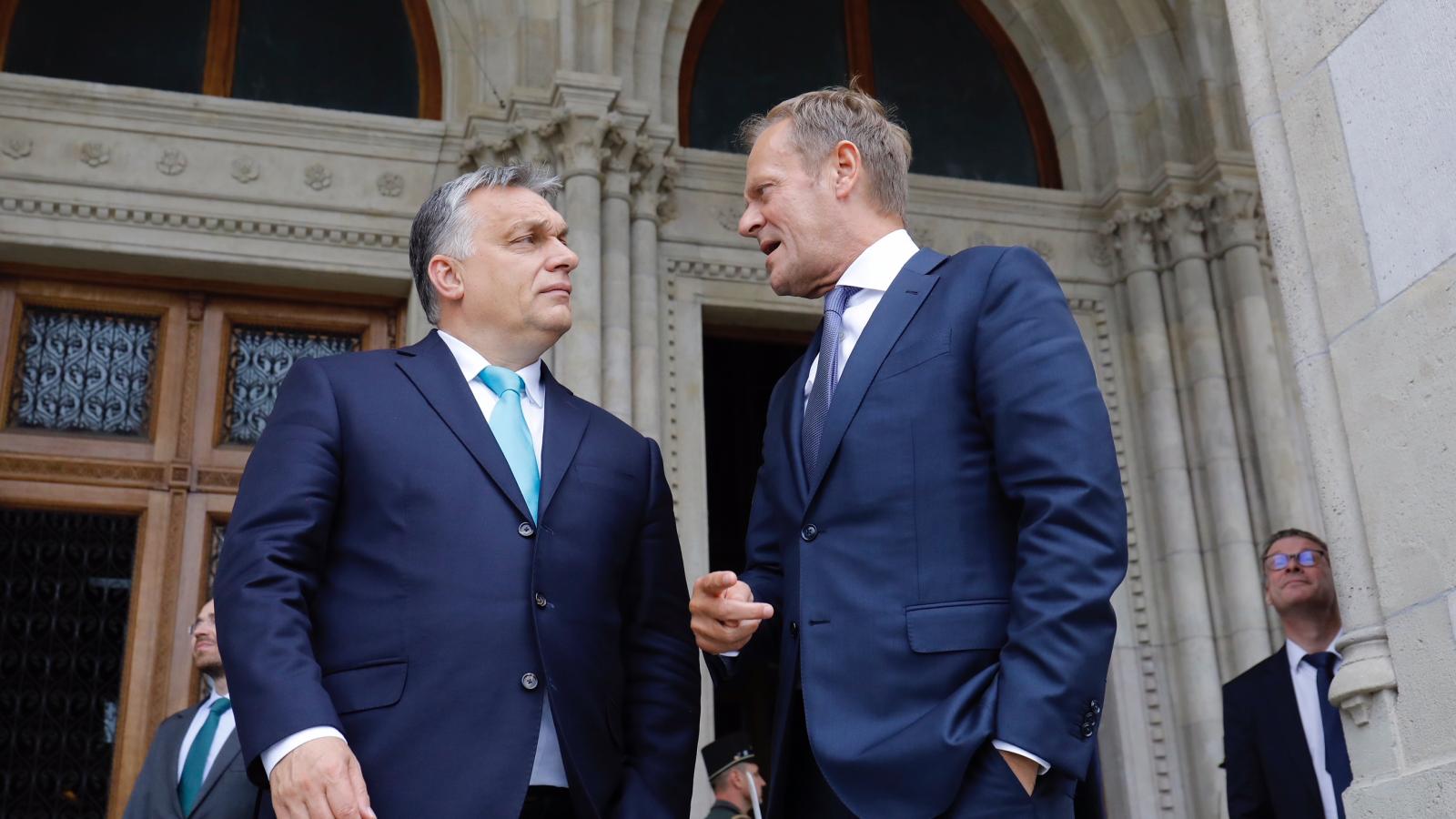 Orbán Viktor és Donald Tusk, EPP-elnök