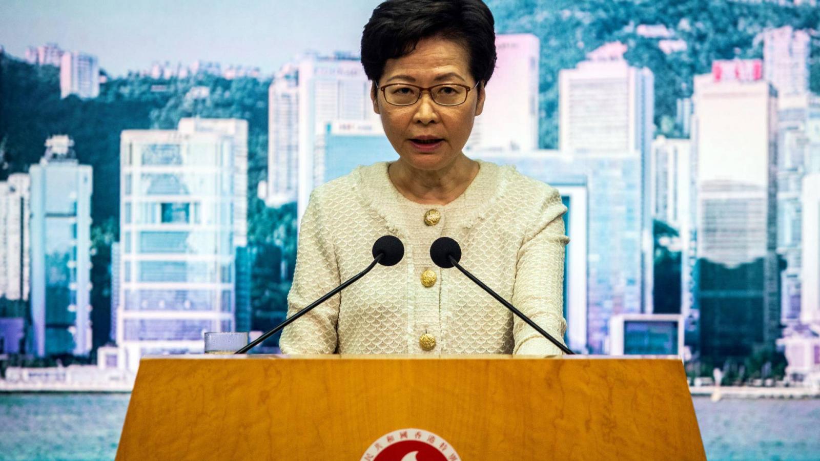 Carrie Lam, Hongkong szankciókkal sújtott vezetője