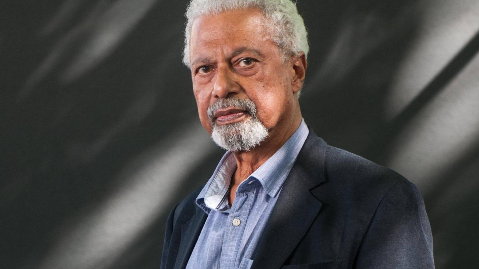 Tanzanian novelist Abdulrazak Gurnah attends a photocall during the Edinburgh International Book Festival on August 12, 2017 in Edinburgh, Scotland.