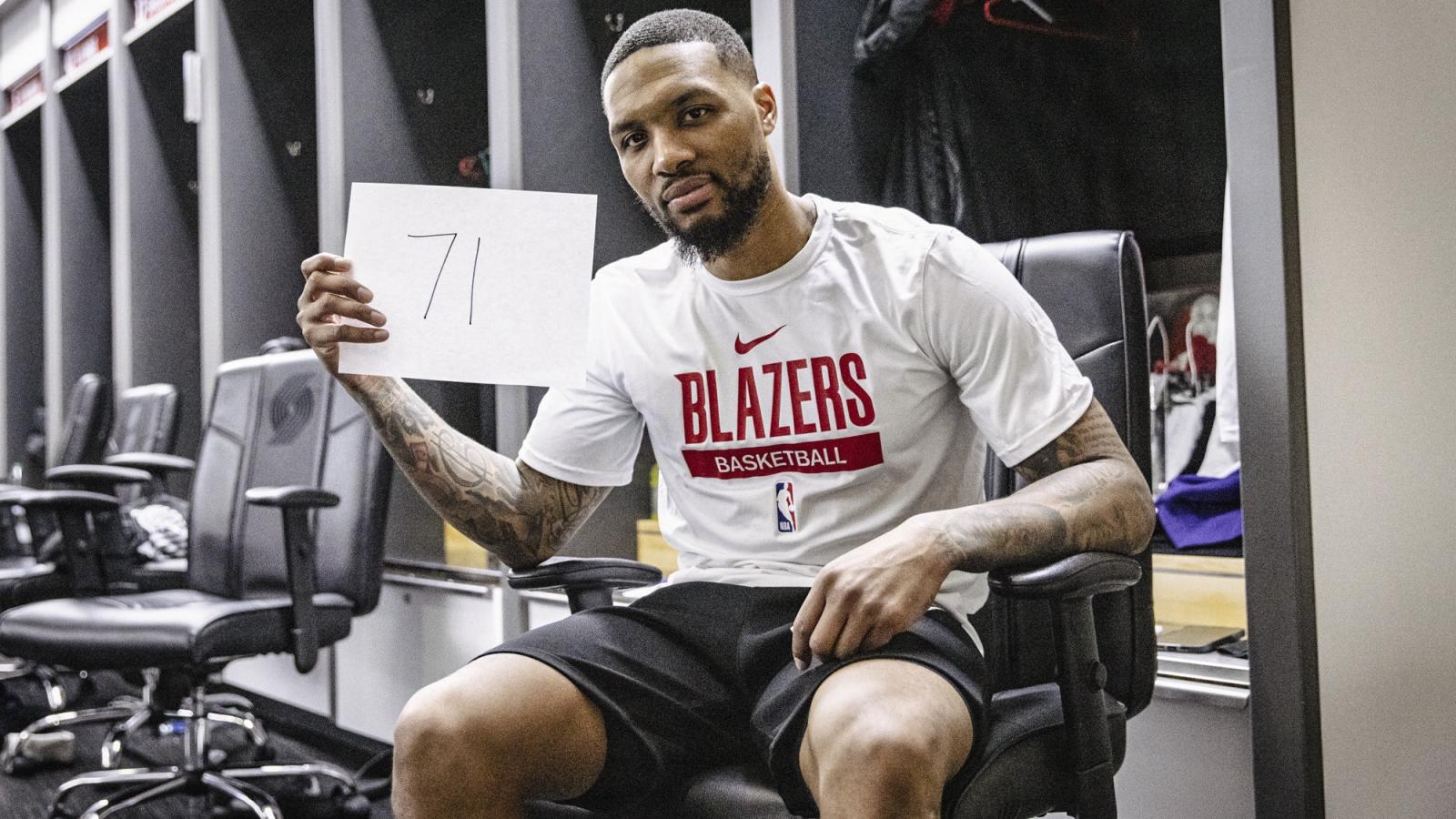 Lillard csupán 39 percet töltött a parketten, ilyen rövid idő alatt senki nem dobott 70 pont fölött