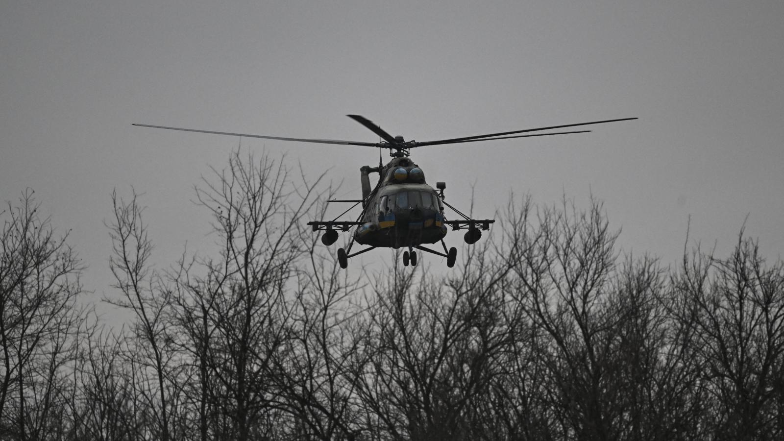 Ukrán katonai helikopter bevetésen