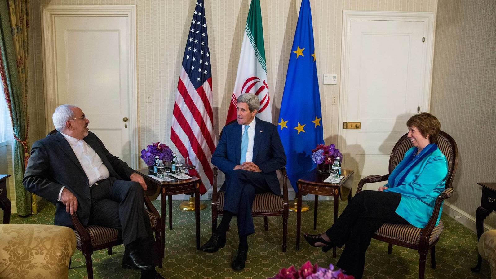 Mohammad Dzsavad Zarif iráni külügyminiszter John Kerryvel és Catherine Ashtonnal egyeztetett FOTÓ: EUROPRESS/GETTY IMAGES/ANDRE