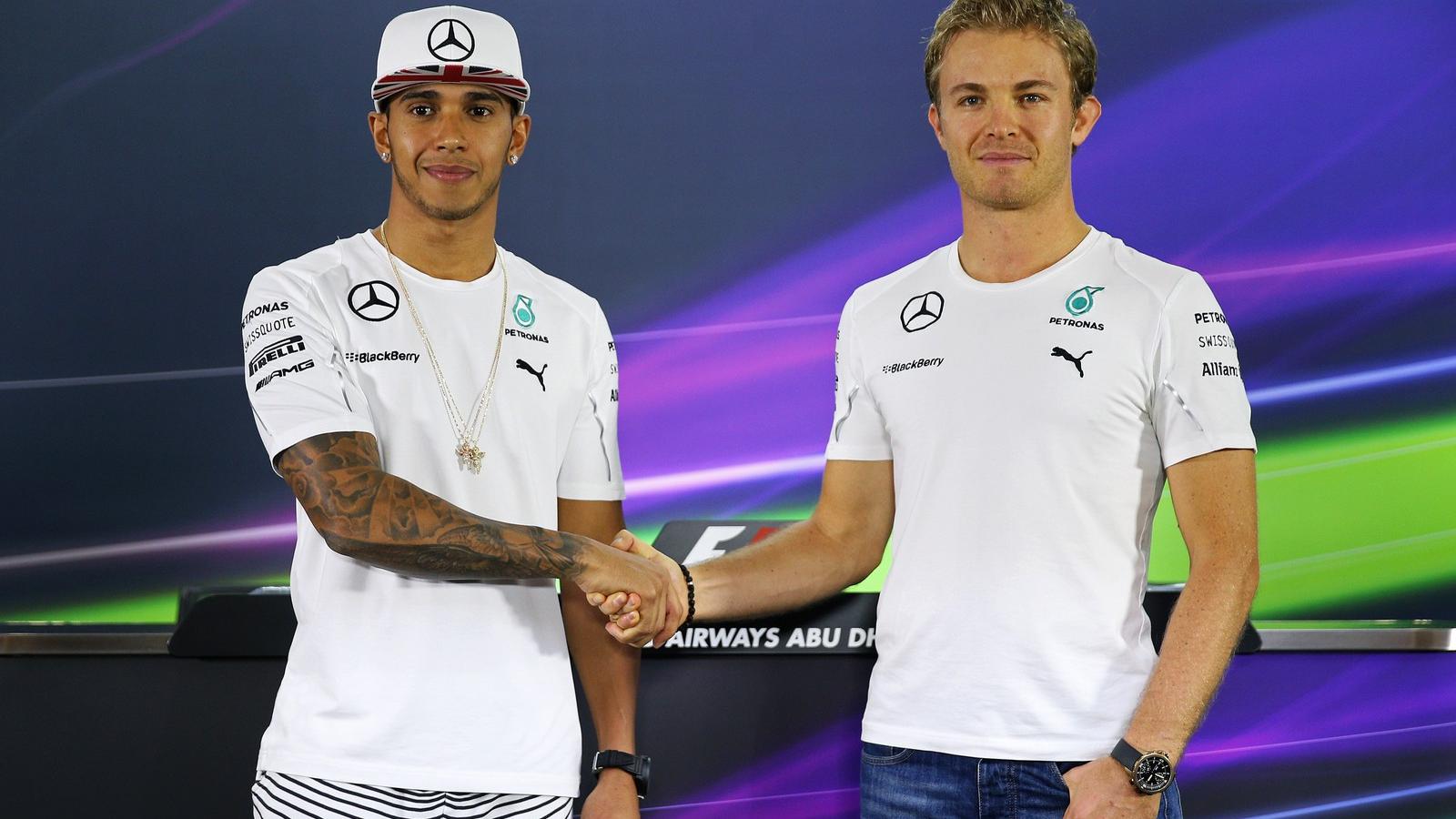 Lewis Hamilton és Nico Rosberg. Forrás: Getty Images/ Clive Mason