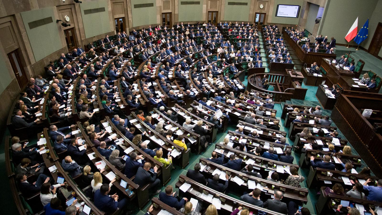 A szejm, a lengyel parlament alsóháza 