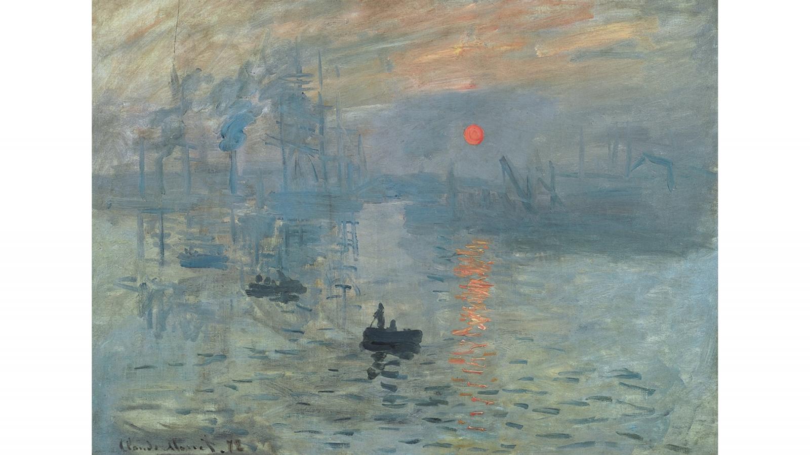 Az impresszionizmusnak is nevet adó mű, Claude Monet Impresszió, a felkelő nap című festménye. A festőt William Turnernek, a modern művészet egyik előfutárának a képei inspirálták