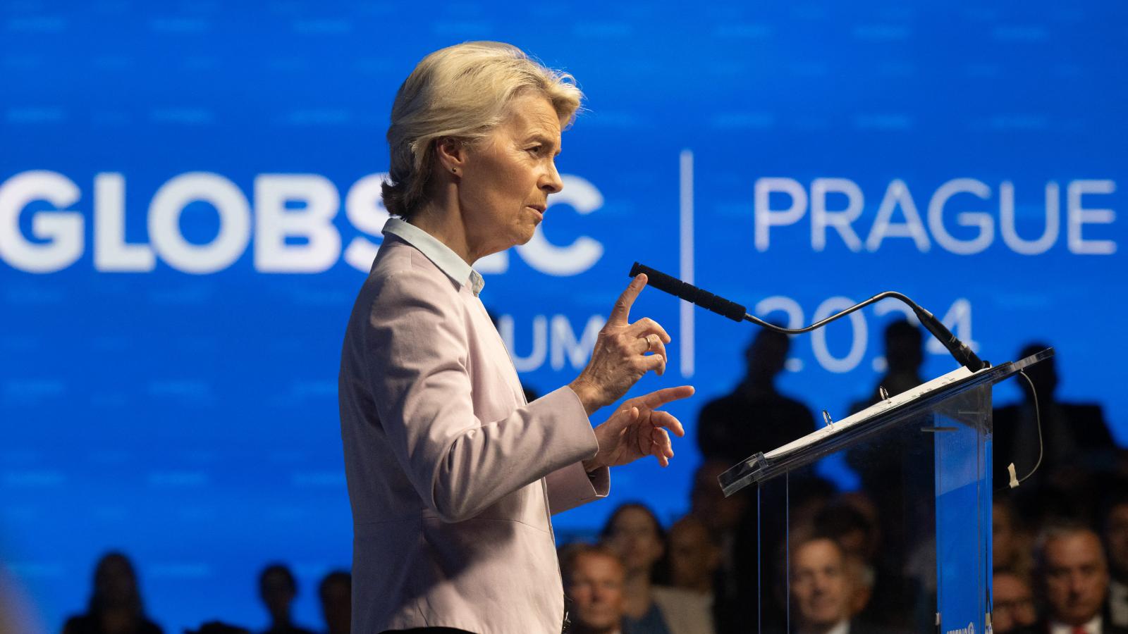 Ursula von der Leyen pénteken a prágai GlobSecen