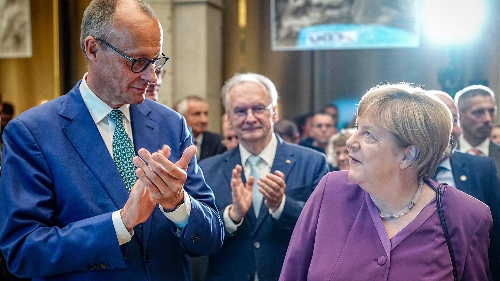 Friedrich Merz és Angela Merkel