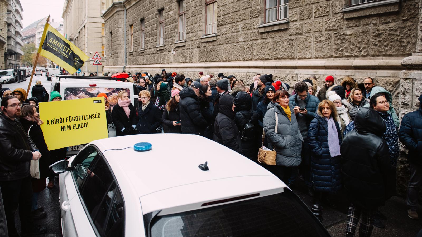 Demonstráció a bírói függetlenségért 2024. december 11-én 