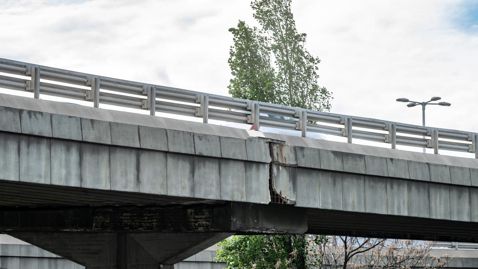 A Flórián téri felüljáró részlete 