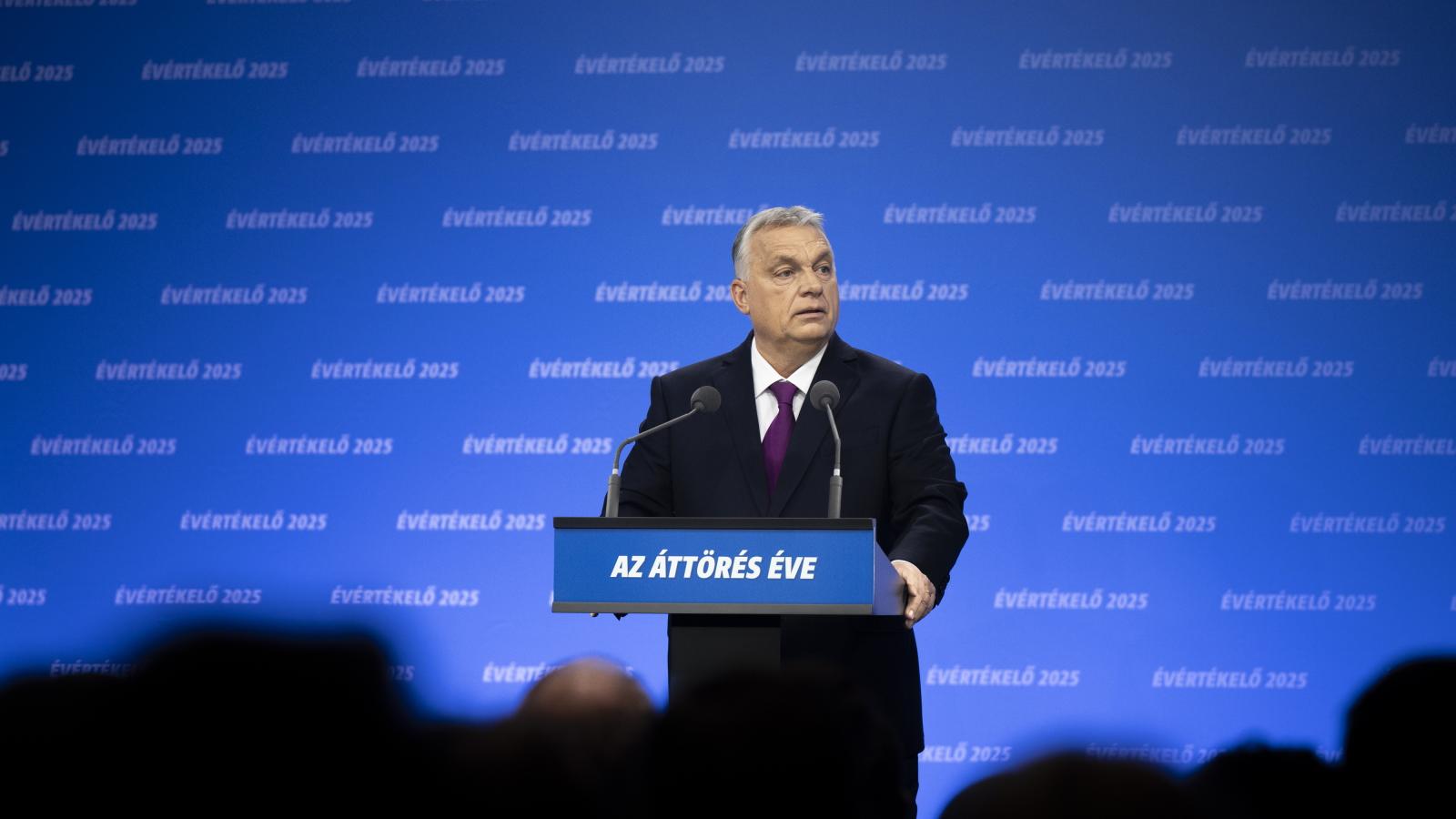 Tavaly február 22-én tartott évértékelőt Orbán Viktor a Várkert Bazárban 