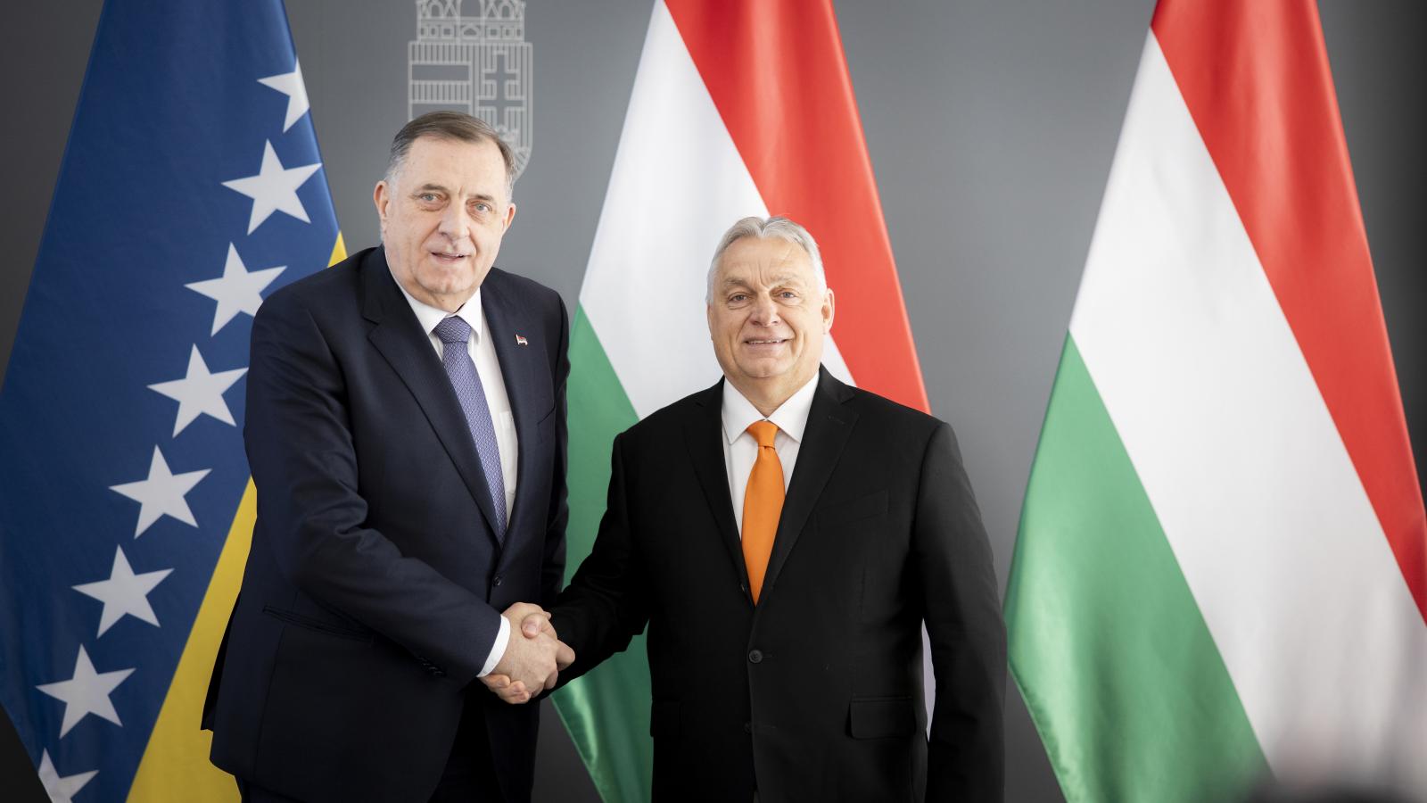 Milorad Dodik és Orbán Viktor február 17-én Budapesten