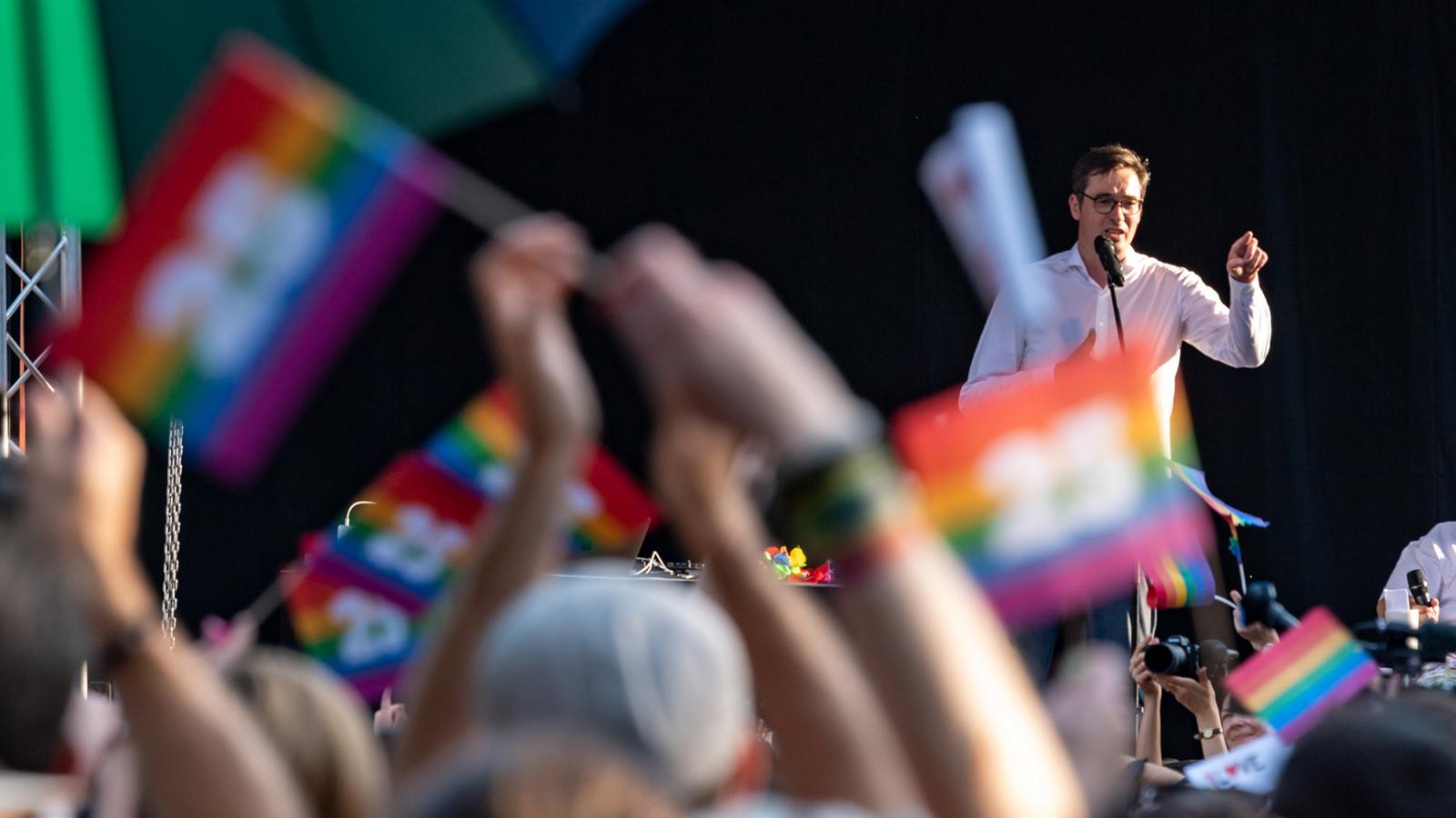 Karácsony Gergely a Budapest Pride-on 2021-ben