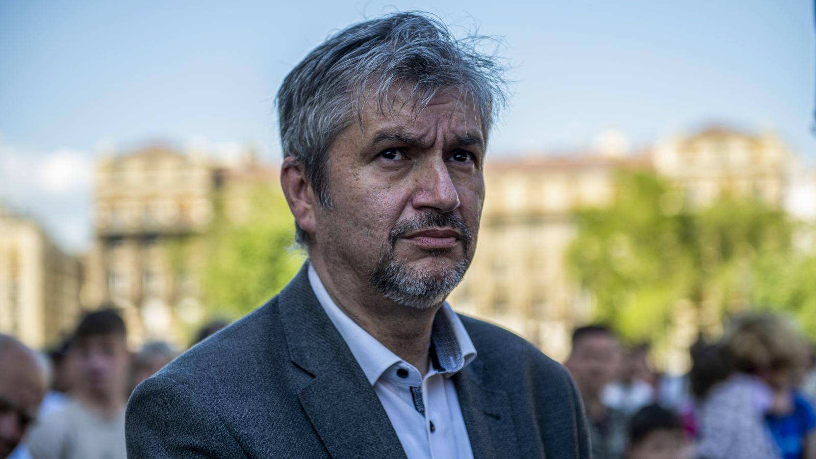 Hadházy Ákos a Kossuth téren május 1-én 