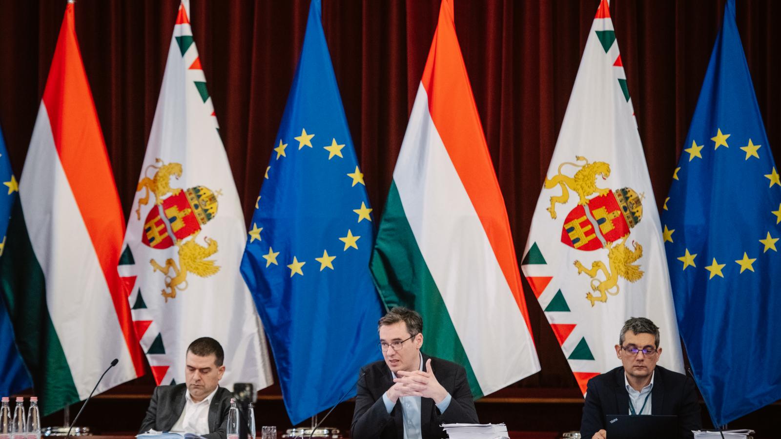 Budapest vezetése, középen Karácsony Gergely főpolgármester. 