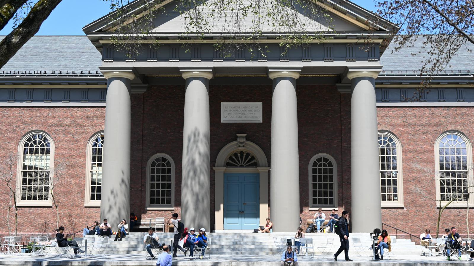 A Harvard Egyetem Cambridge-ben 2025. április 22-én.