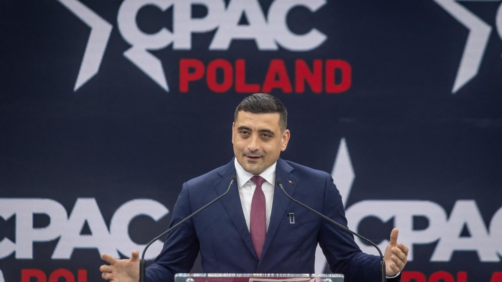 George Simion a CPAC Poland konferencián május 27-én 