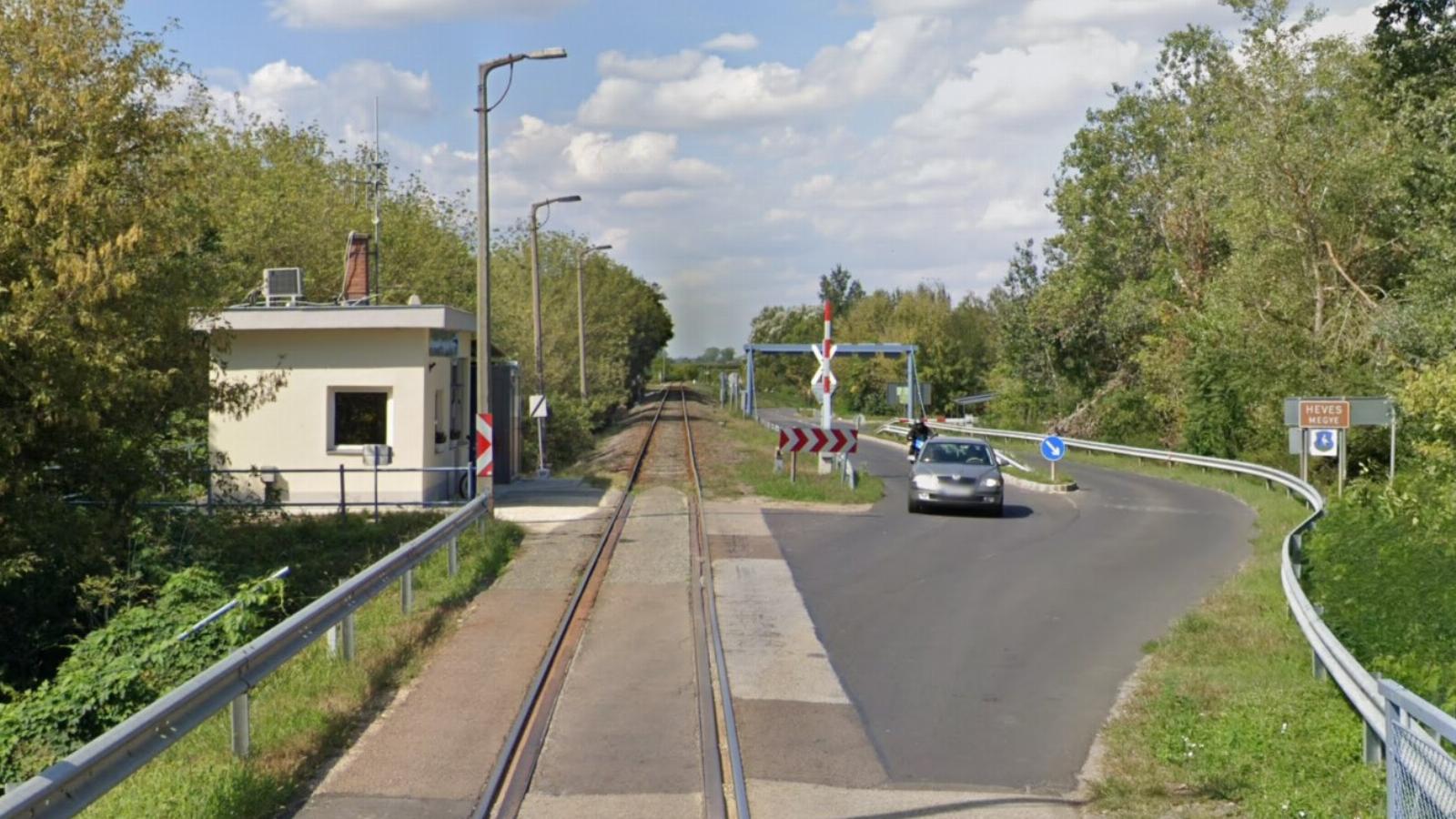 A baleset helyszíne - itt kellett volna jobbra tartani. 