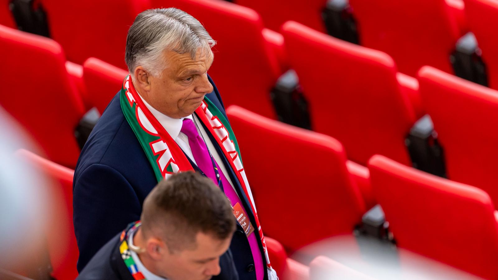 Orbán Viktor a Németország - Magyarország mérkőzésen Stuttgartban 2024. június 19-én 
