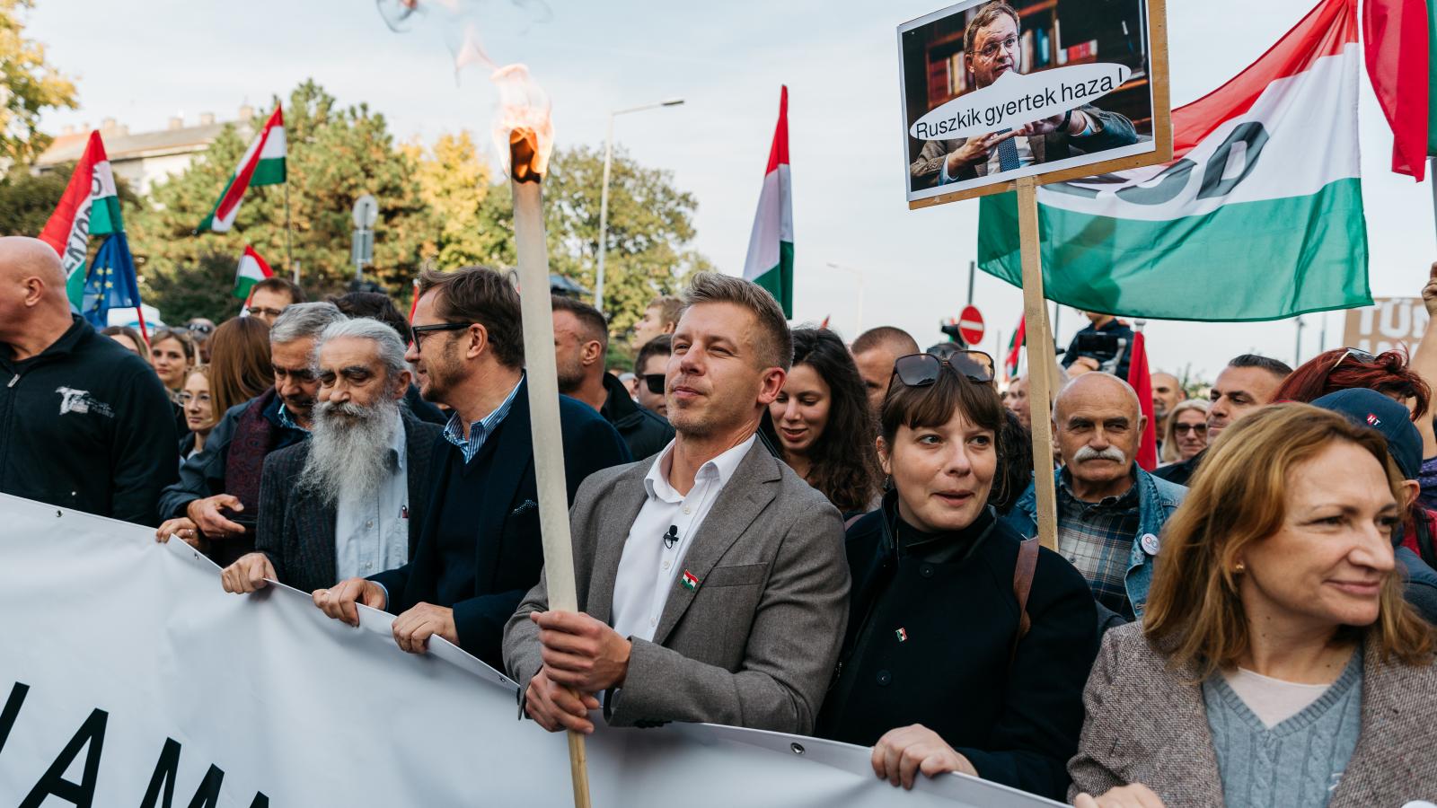 Magyar Péter a Tisza Párt  2024. október 23-i megemlékezésén