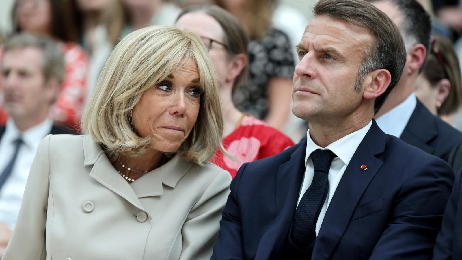 Brigitte és Emmanuel Macron - Korábbi felvétel 