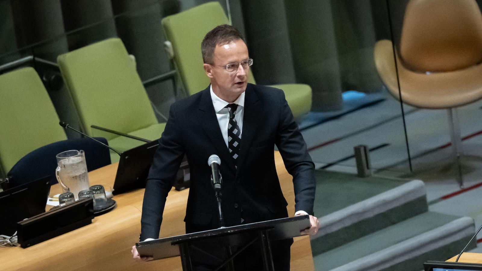 Szijjártó Péter New Yorkban szeptember 22-én 