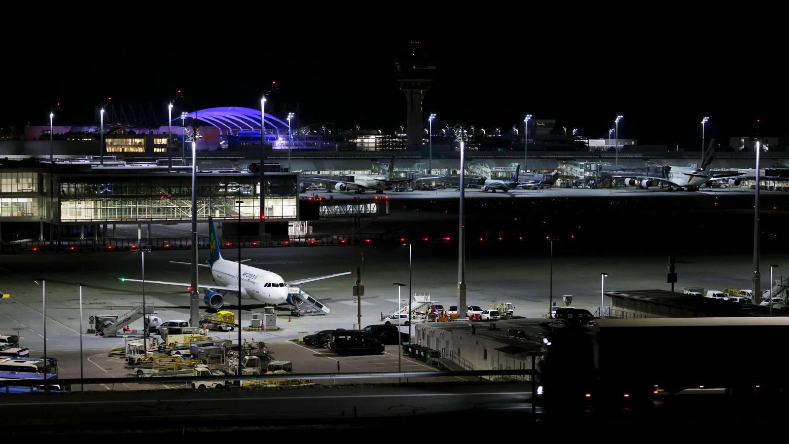 Az Airlingus légitársaság egyik veszteglésre ítélt járata 