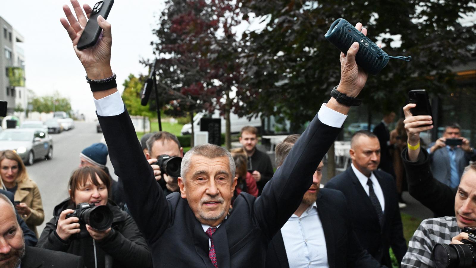 Andrej Babiš ünnepli a 2025-ös választási győzelmét