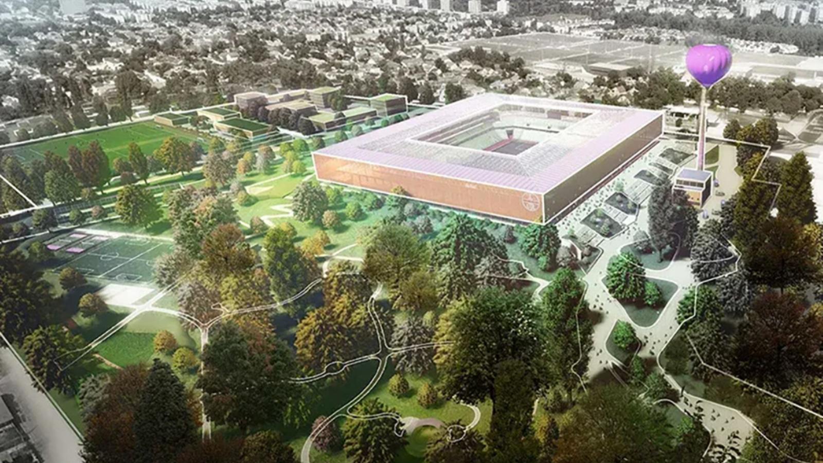 A leendő újpesti stadion látványterve 