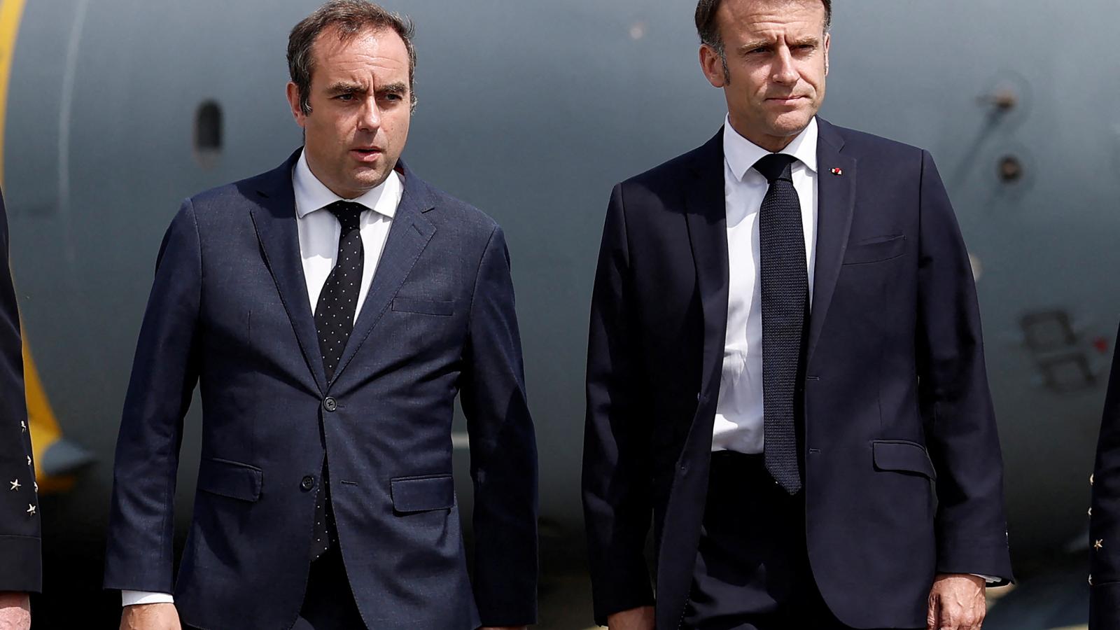 Sebastien Lecornu és Emmanuel Macron
