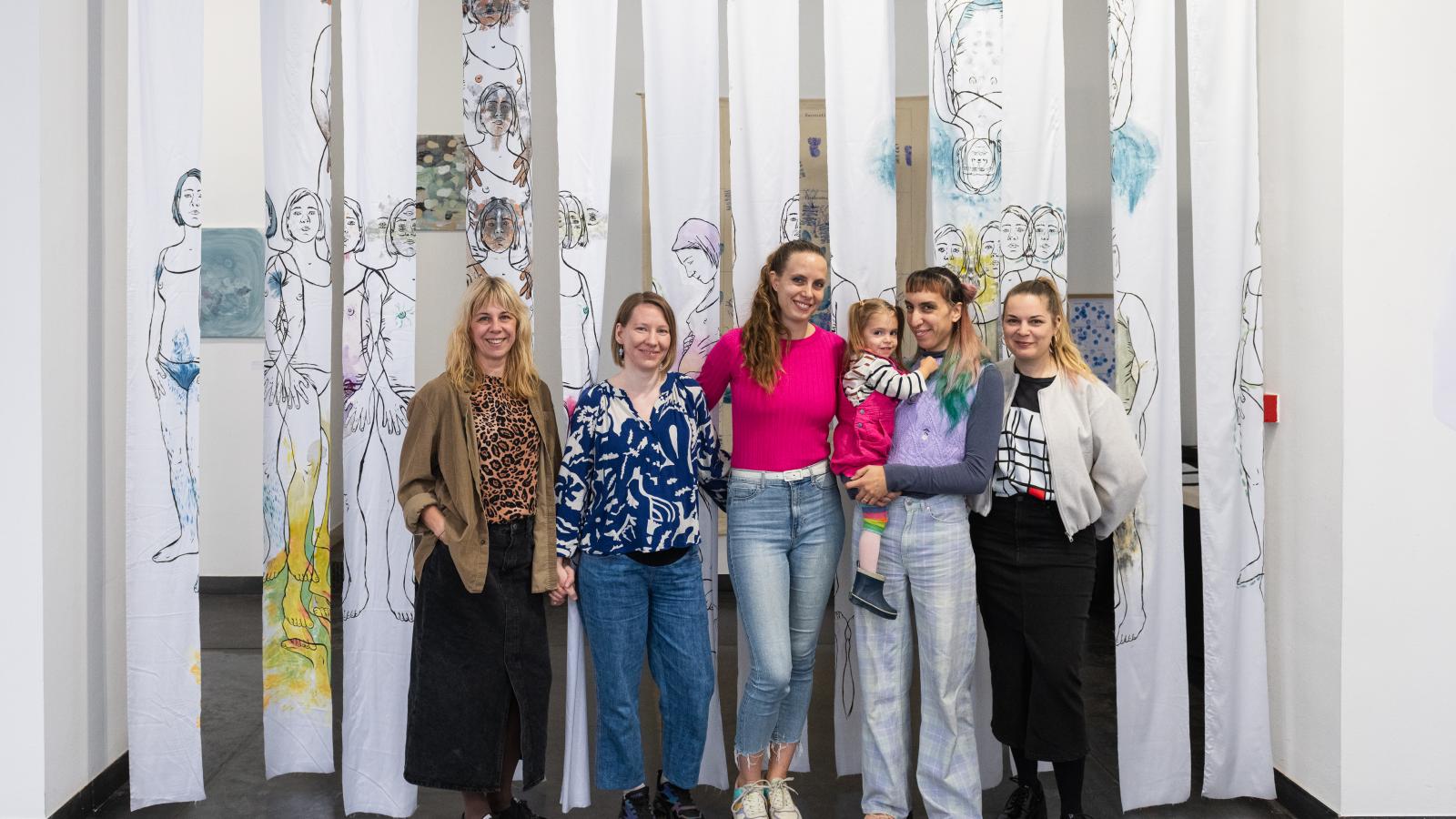 FŰZ művészkollektíva: Palman Zsuzsi, Juhász Kinga, Tóth Annamária Rita, Wirth Abigail és Czinder Fanni