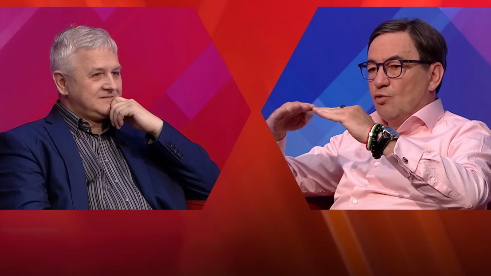 Két mérsékelt hangú szereplő: Nagy Attila Tibor és Szabó László az ATV műsorában