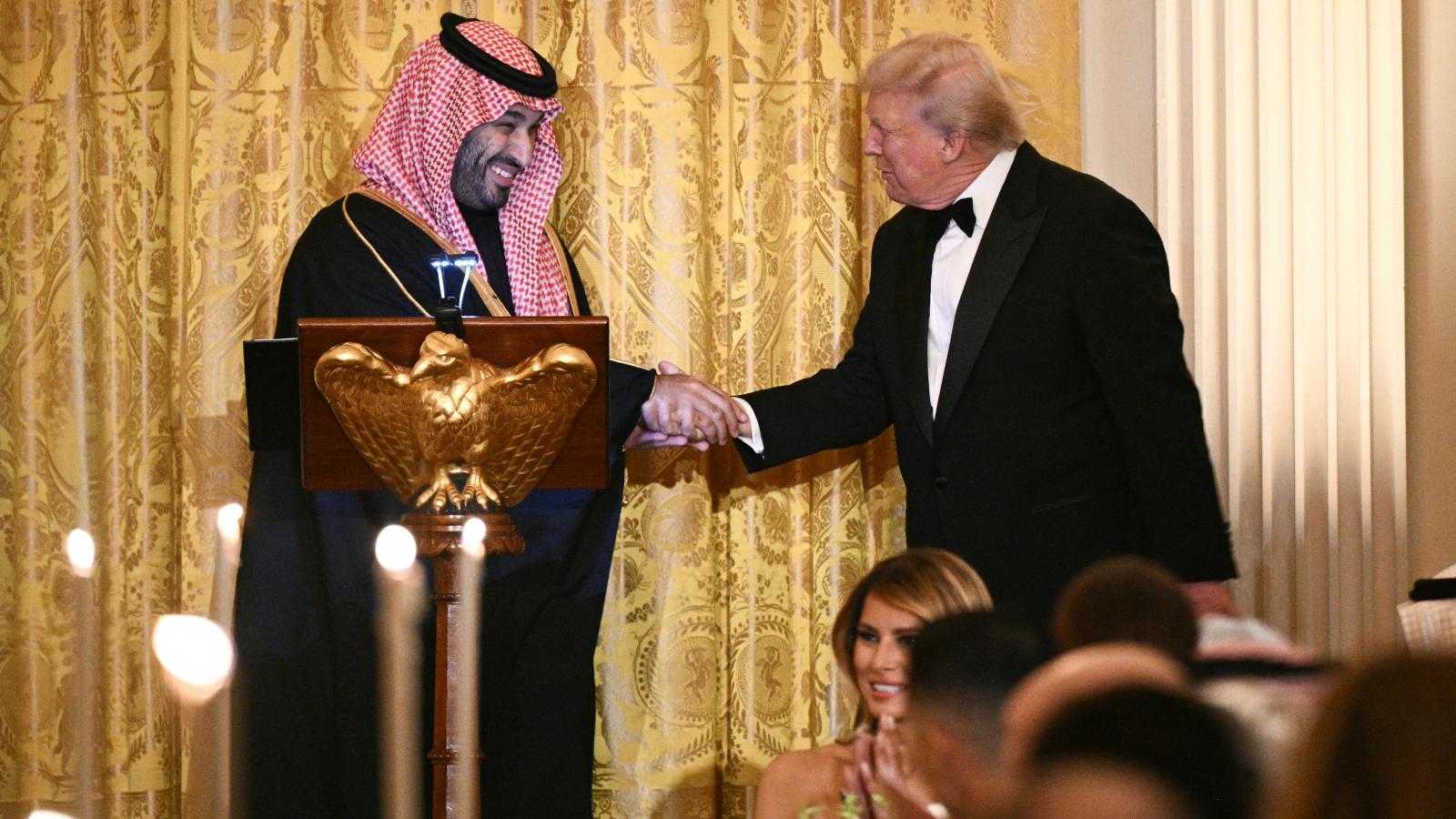 Mohamed bin Szalman és Donald Trump 2025. november 18-án Washingtonban
