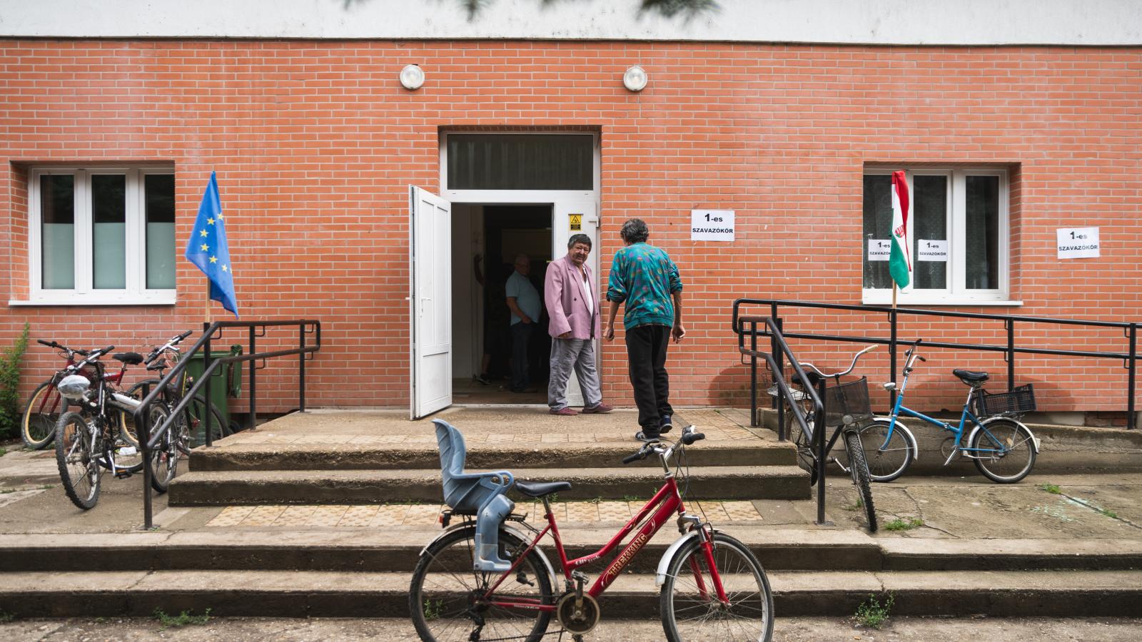 Képünk illusztráció, szavazókör Tiszaburán a 2024-es európai parlamenti és önkormányzati választás napján