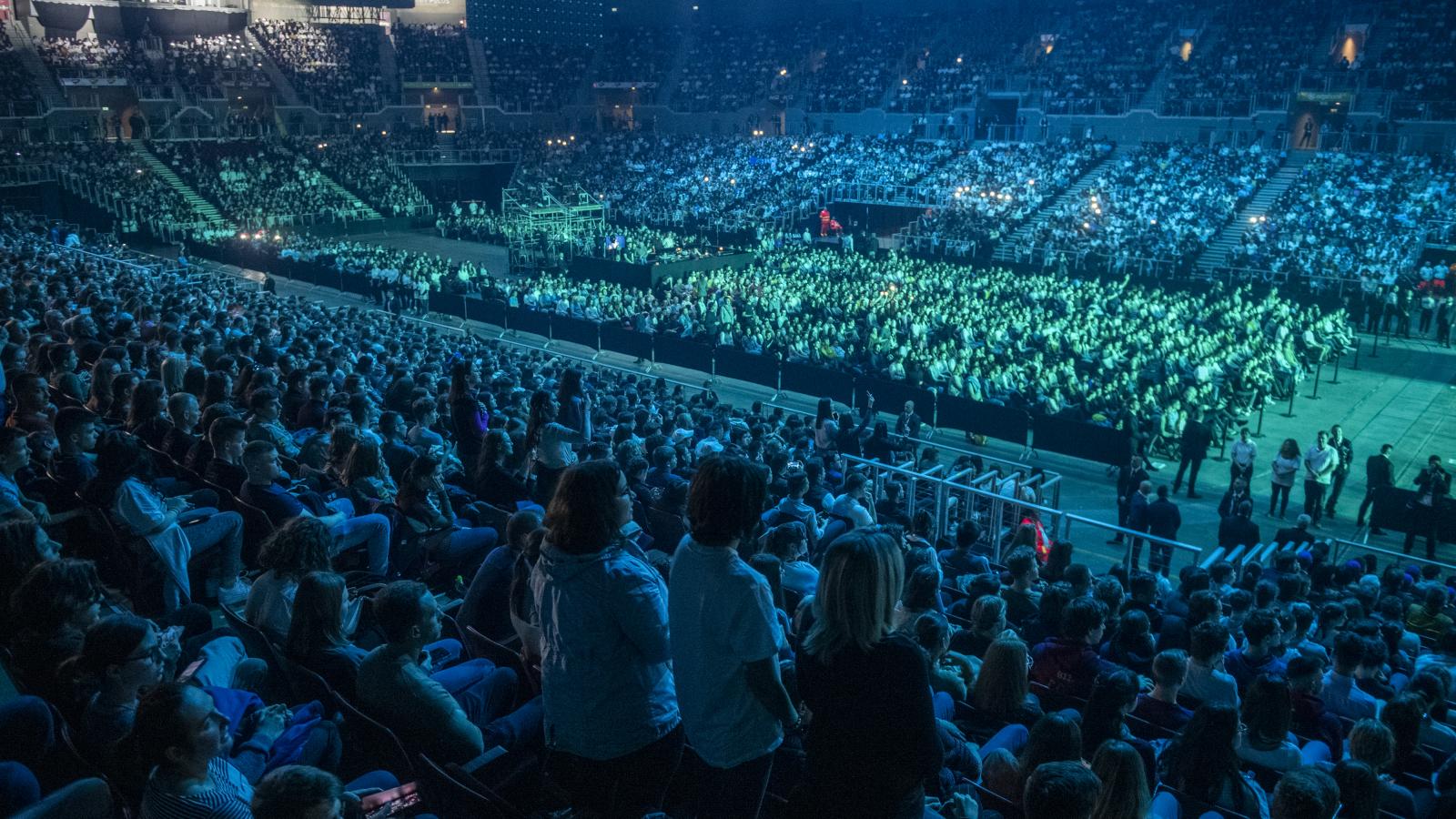 A Papp László Sportaréna belülről.