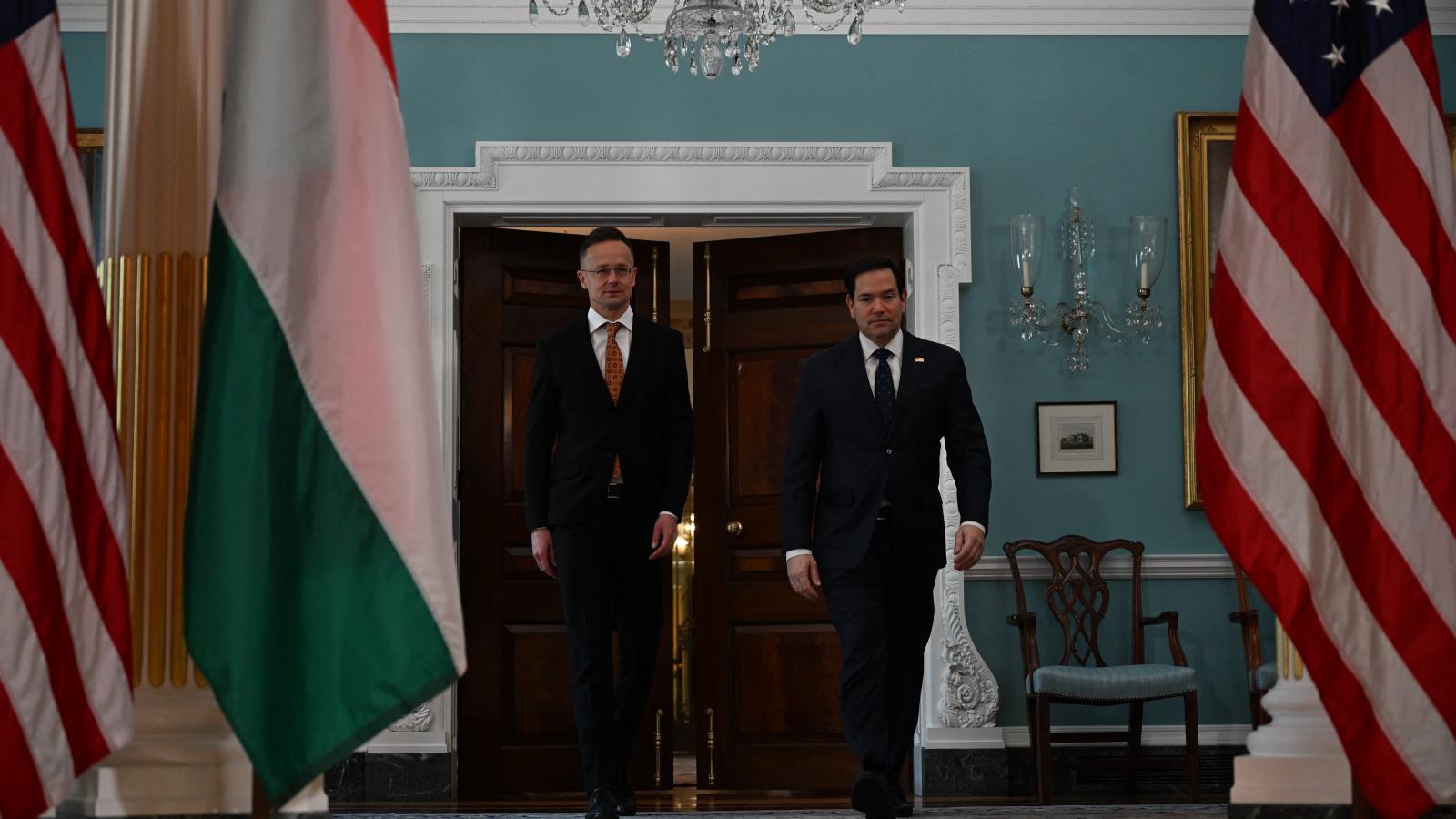 Szijjártó Péter és Marco Rubio 2025 márciusában.