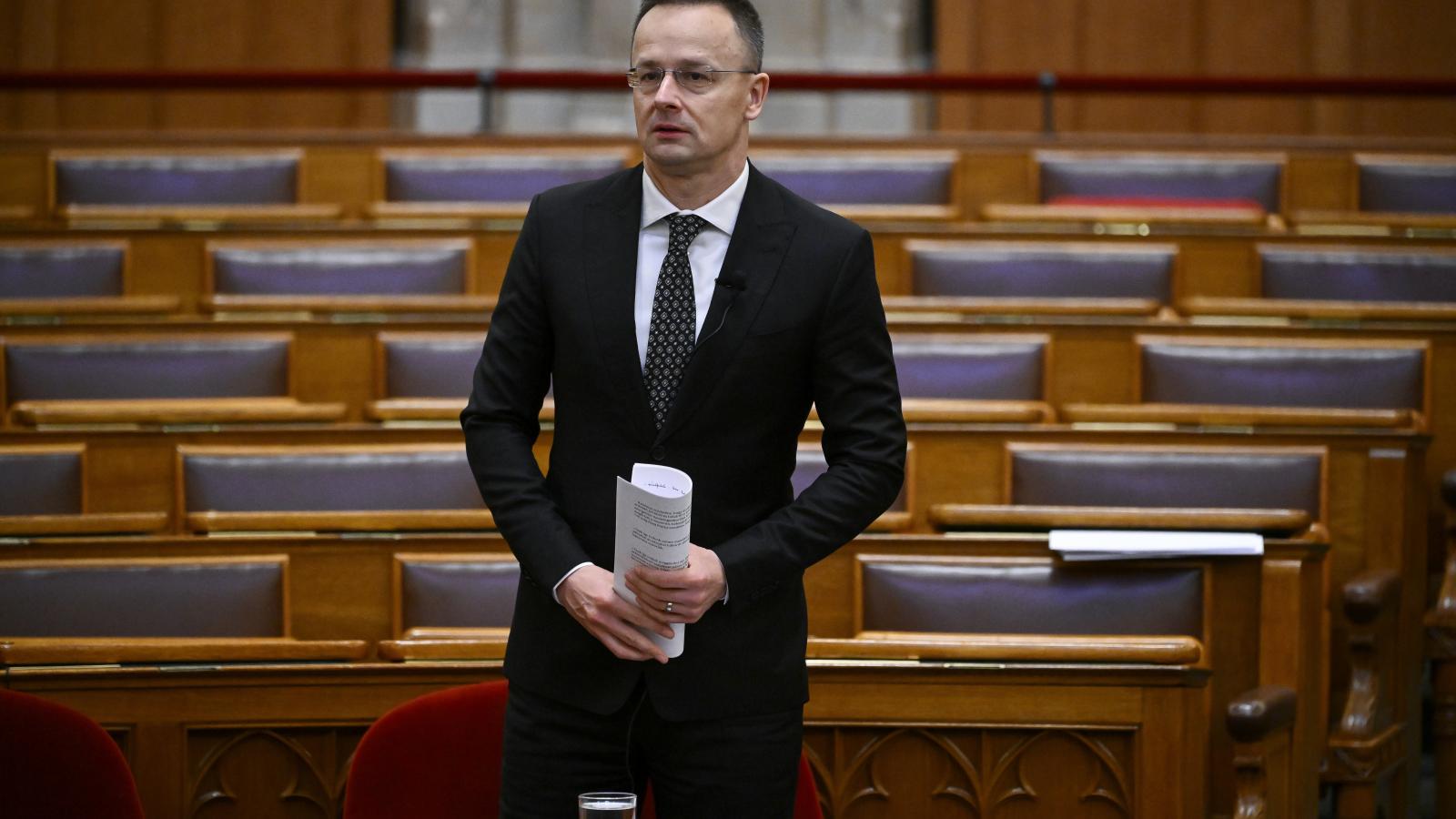 Szijjártó Péter az Országgyűlés plenáris ülésén 2026. február 25-én.