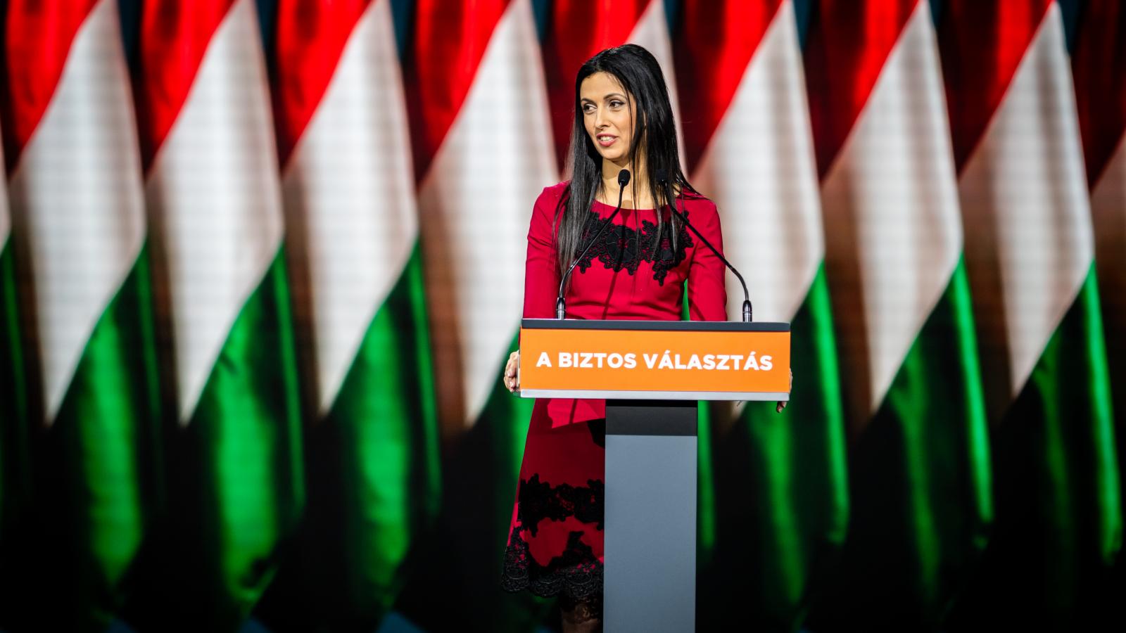 Koncz Zsófia a Fidesz kongresszusán január 10-én.