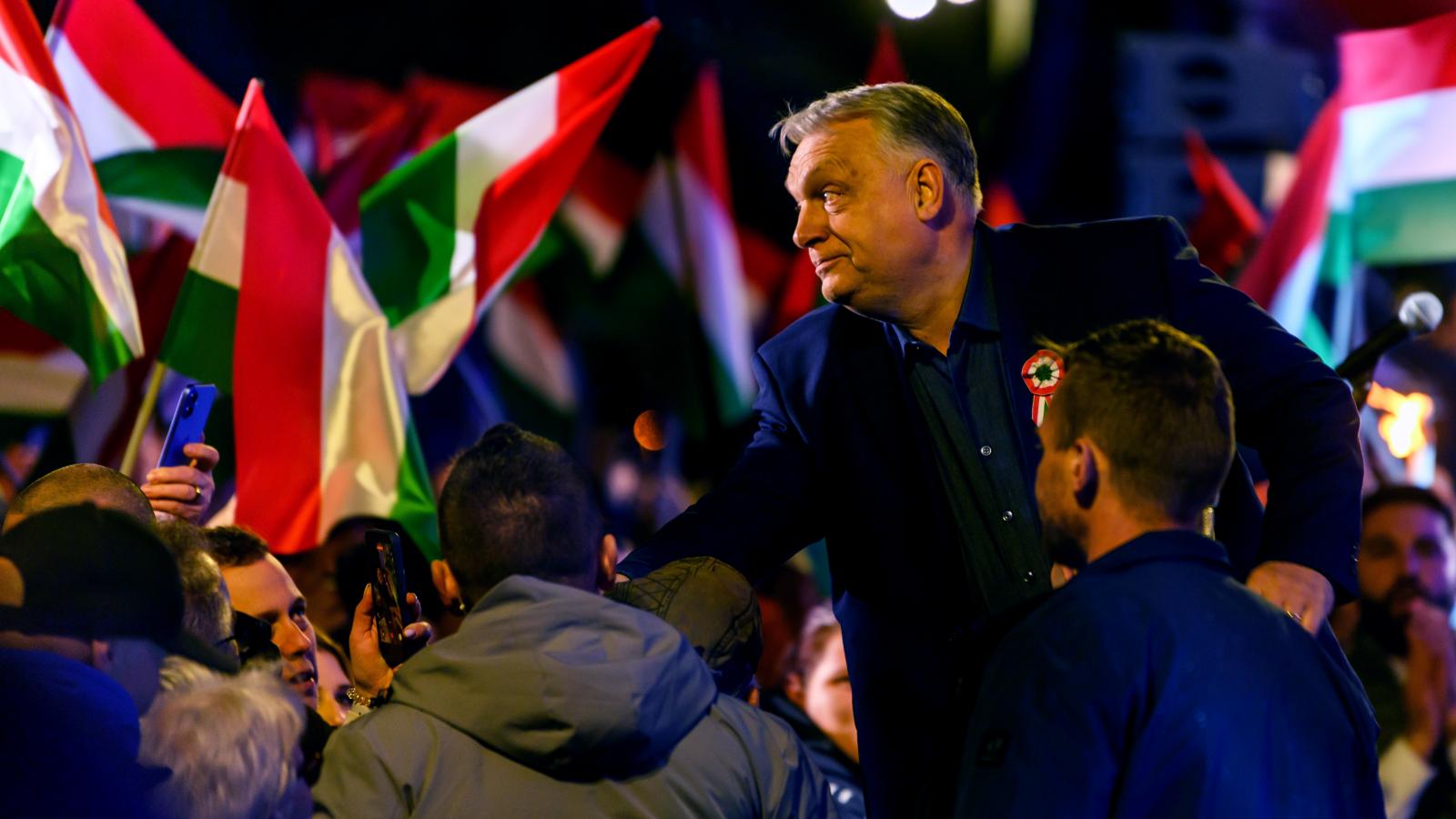 Orbán Viktor Kaposváron március 16-án.