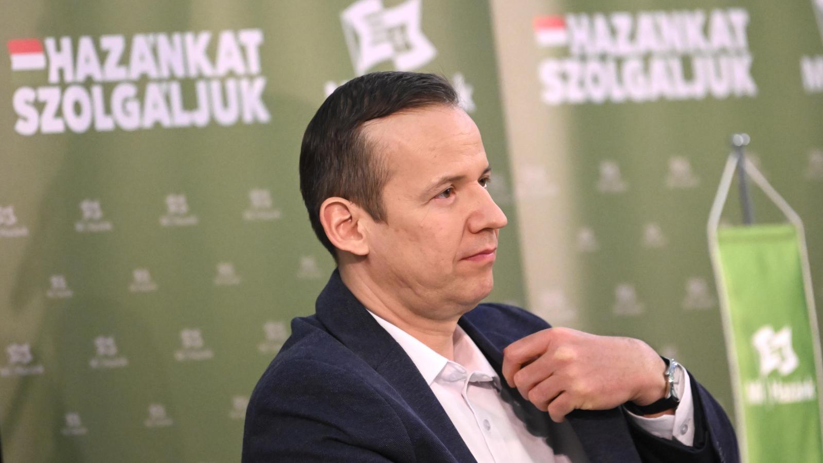 Toroczkai László, a Mi Hazánk elnöke egy korábbi kampánygyűlésen