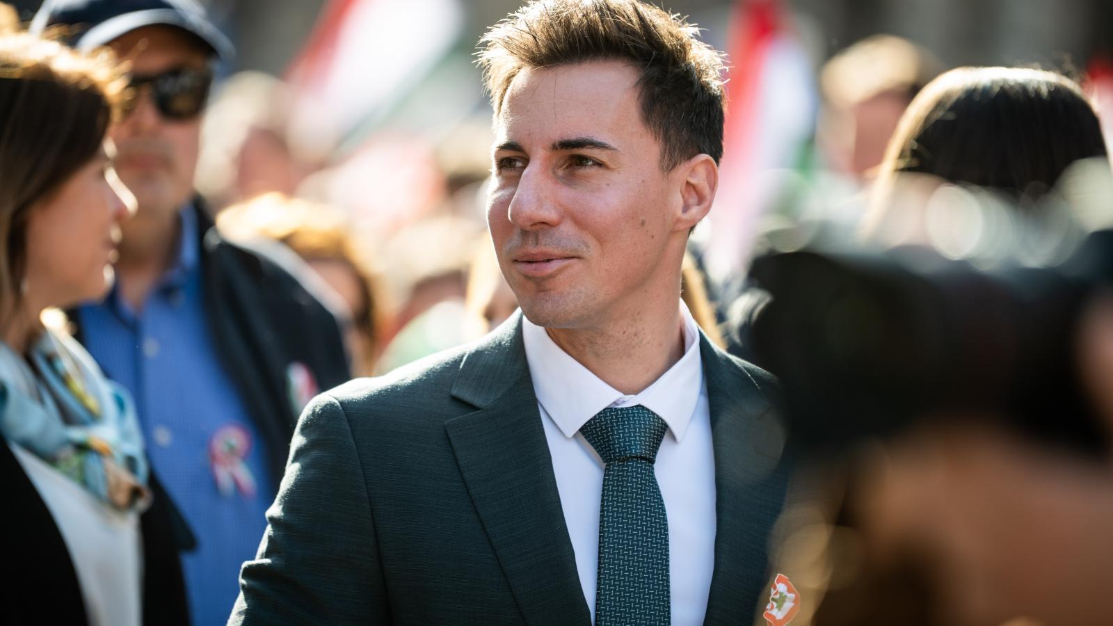 Radnai Márk a Nemzeti Meneten március 15-én.