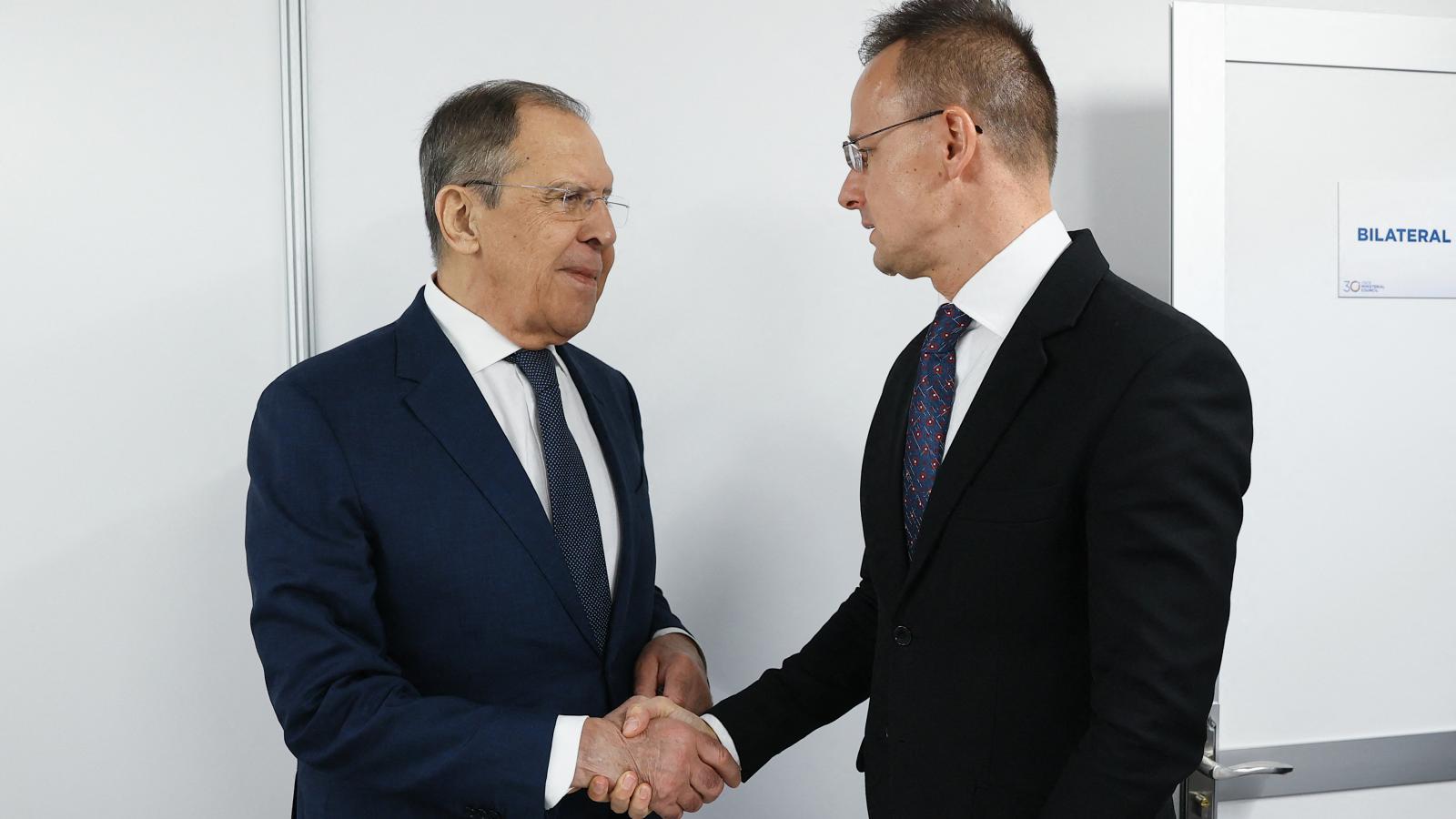 Szijjártó Péter és Szergej Lavrov orosz külügyminiszter 2023. november 30-án Moszkvában