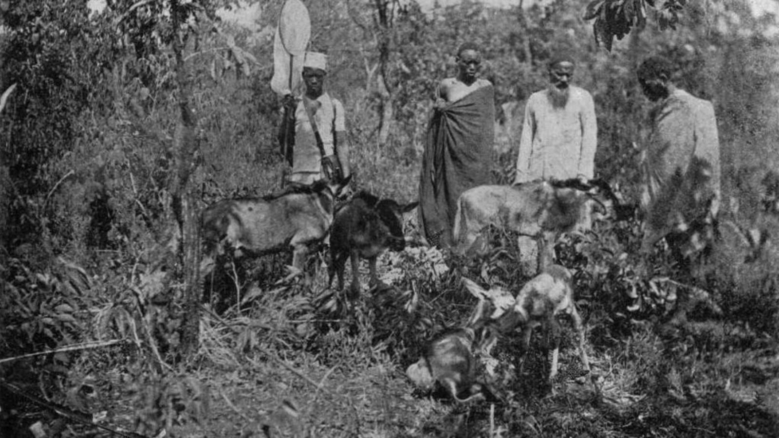 Szomáliak pózolnak a Bornemisza báró kelet-afrikai utazásán készült felvételen